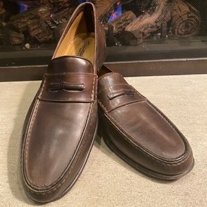 Mens brown size 10 1/2 Santoni loafers 49153350